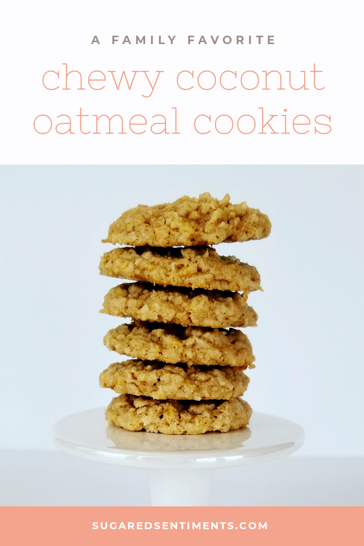 Crunchy on the outside, and chewy on the inside. These Chewy Coconut Oatmeal Cookies remind you of home.