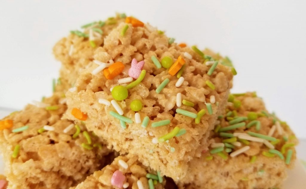 Close up of Easter Rice Crispy Treat