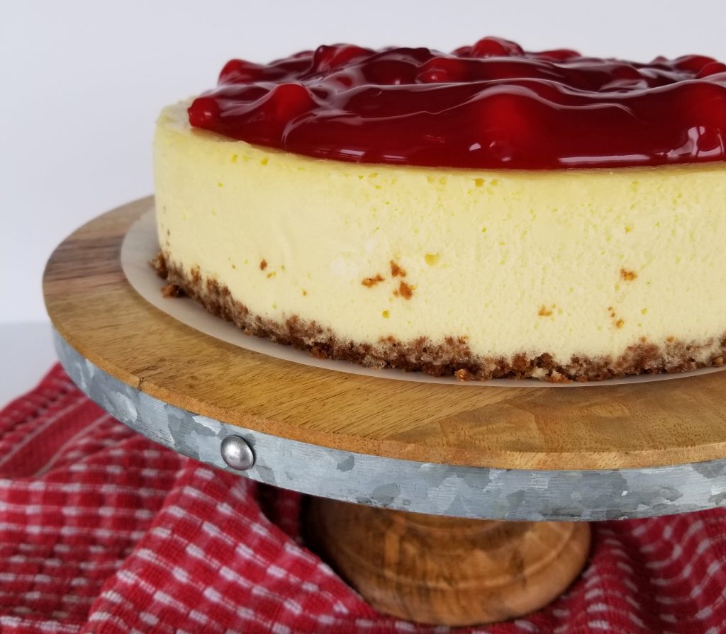 Classic New York Style Cheesecake with Cherry Pie Filling