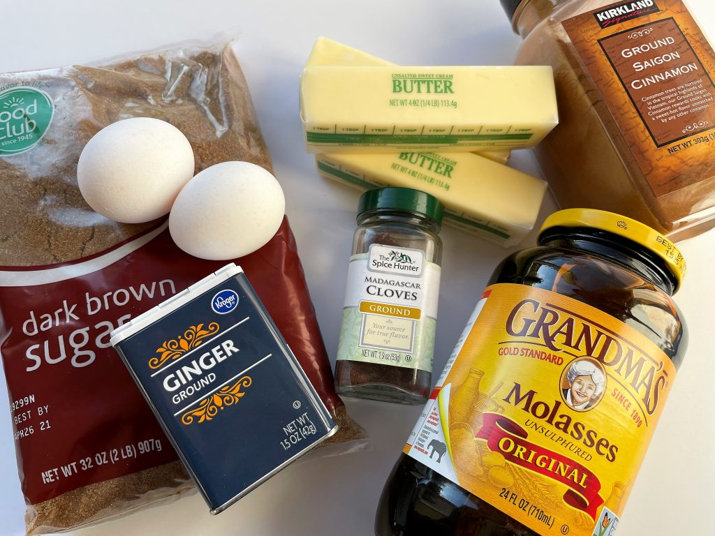 Ingredients to Make Gingerbread Cookies