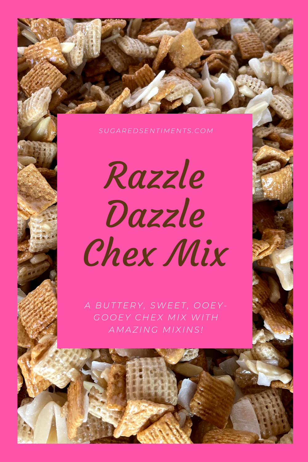 An ooey-gooey, sweet and buttery Chex Mix that will leave you wanting more.