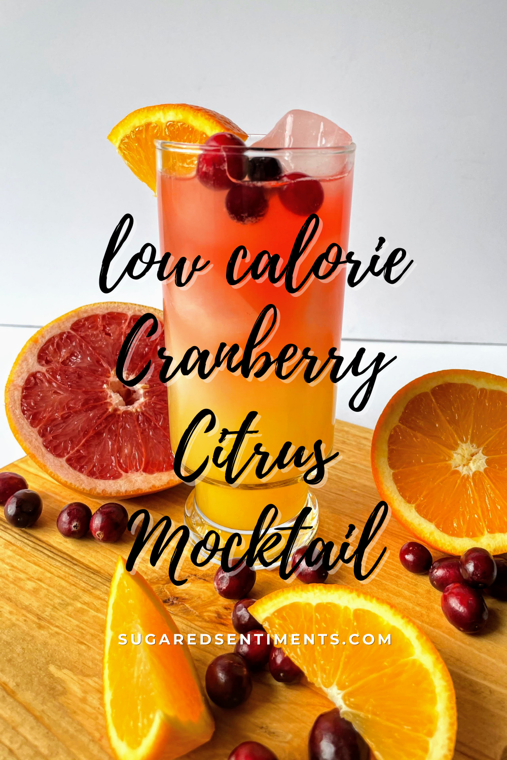Low Calorie Cranberry Citrus Mocktail