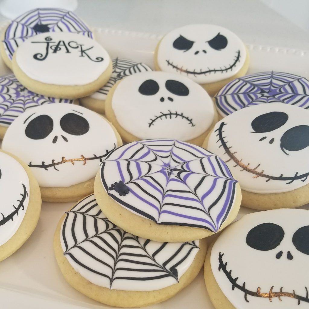 Custom Painted Jack Skellington Cookies