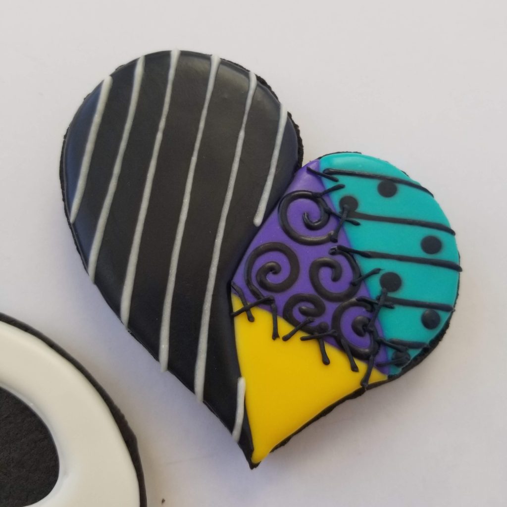 Jack and Sally Heart Cookie
